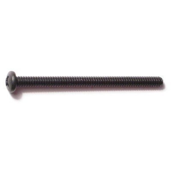 Midwest Fastener #6-32 x 2 in Phillips Pan Machine Screw, Black Oxide Steel, 20 PK 33147